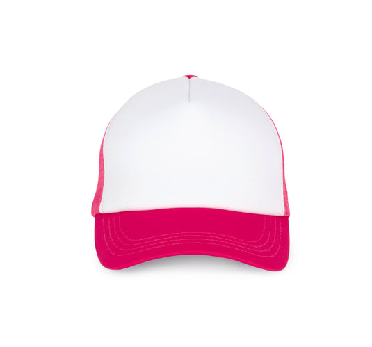 casquette trucker blanche et rose personnalisable