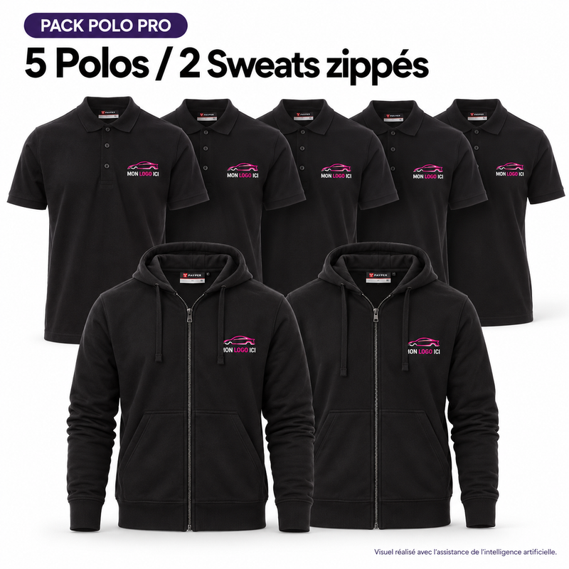 Chargez l'image dans la visionneuse de la galerie, Pack Polo Pro – 7 vêtements professionnels personnalisés