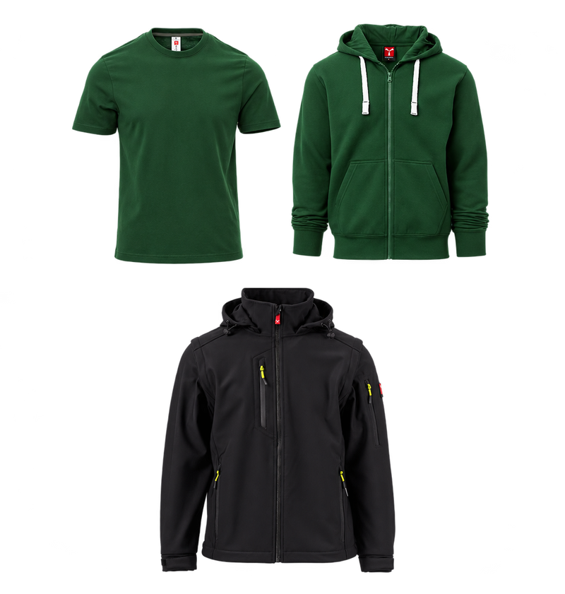 Chargez l'image dans la visionneuse de la galerie, Pack Essentiel + Veste – 8 vêtements de travail personnalisés