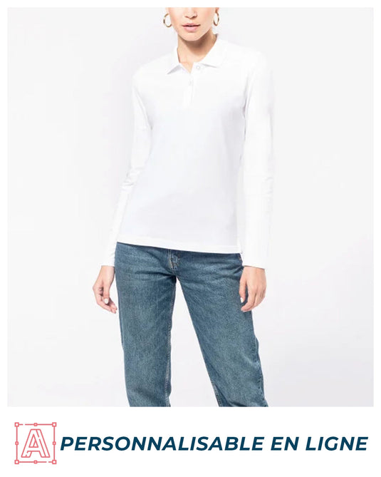 ✏️ POLO FEMME MANCHES LONGUES PERSONNALISABLE