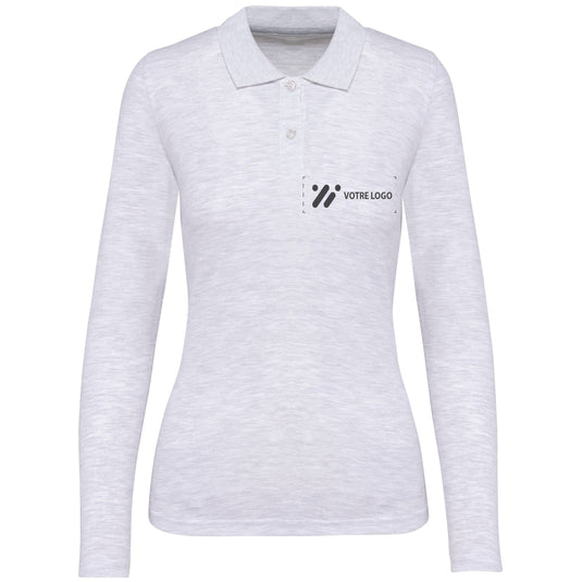 Polo manches longues Femme logoté