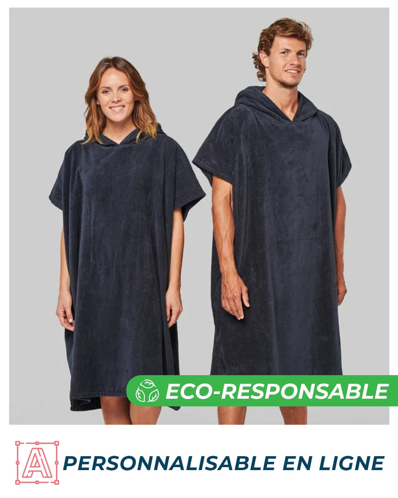 Chargez l'image dans la visionneuse de la galerie, ✏️Poncho éponge à capuche à brodé - BIO