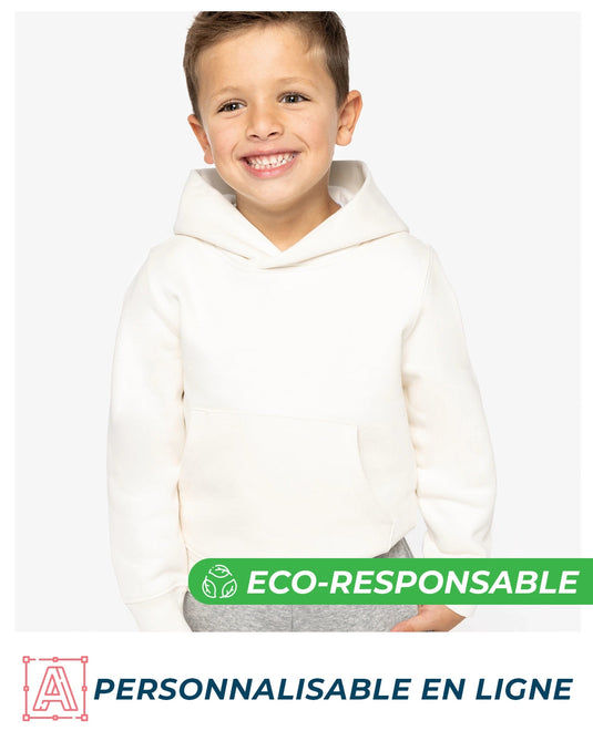 sweat à capuche enfant bio personnalisable