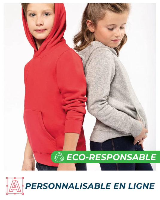 sweat a capuche enfant bio personnalisable