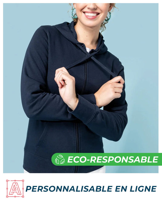 ✏️ SWEAT À CAPUCHE ZIPPÉ FEMME