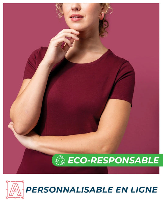 ✏️T-SHIRT COL ROND FEMME À PERONNALISER