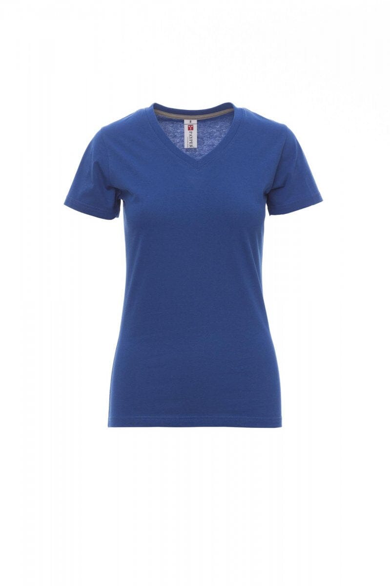 Chargez l'image dans la visionneuse de la galerie, T-shirt Col V Femme logoté