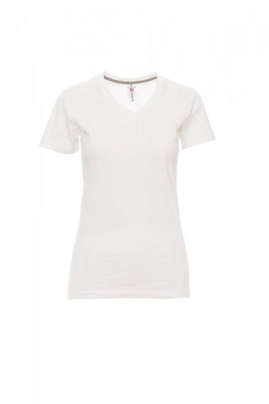 T-shirt Col V Femme logoté