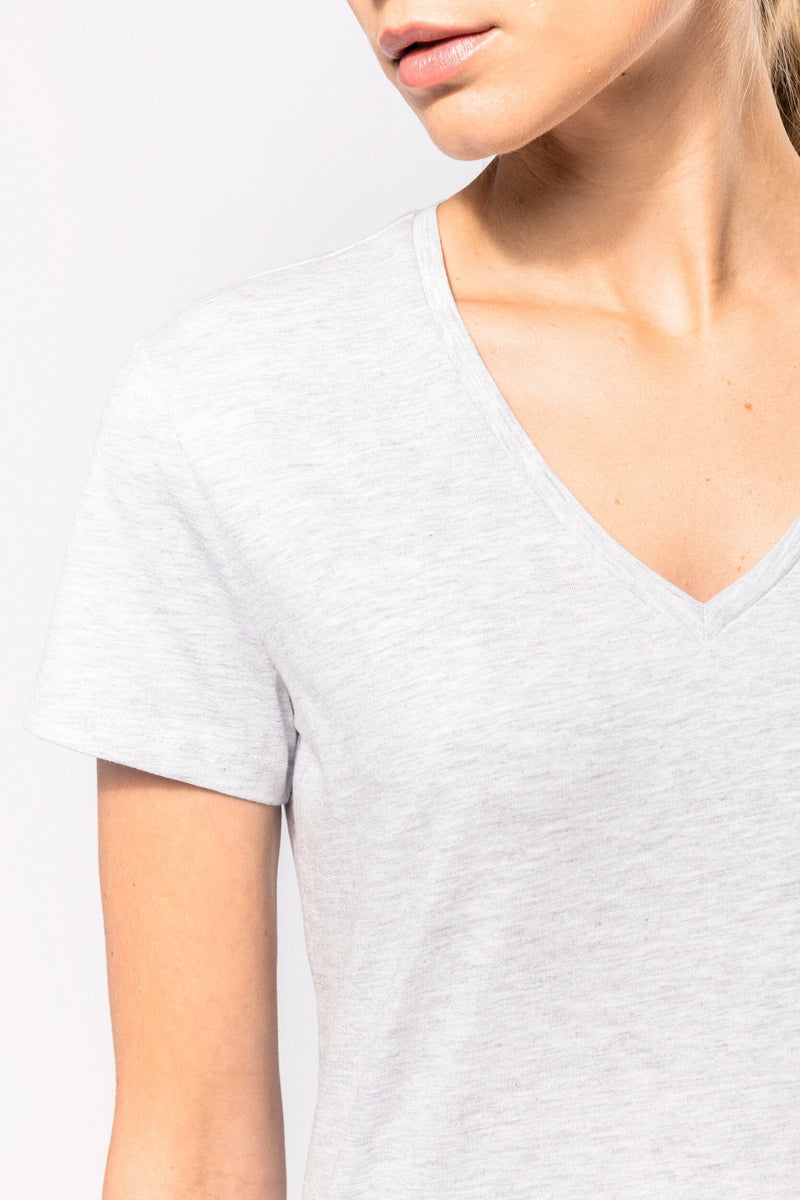 Chargez l'image dans la visionneuse de la galerie, T-shirt col V femme personnalisé