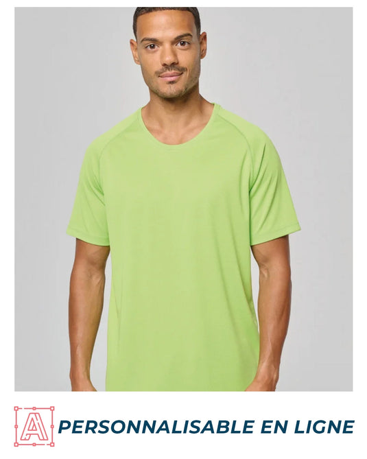 tee shirt de sport homme  personnalisable vert
