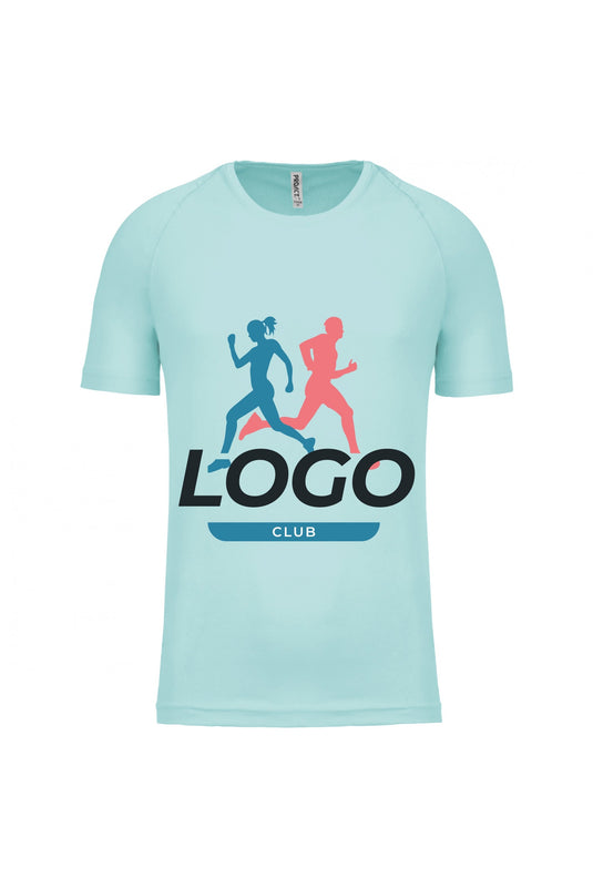 exemple de tee shirt sport homme personnalisé bleu
