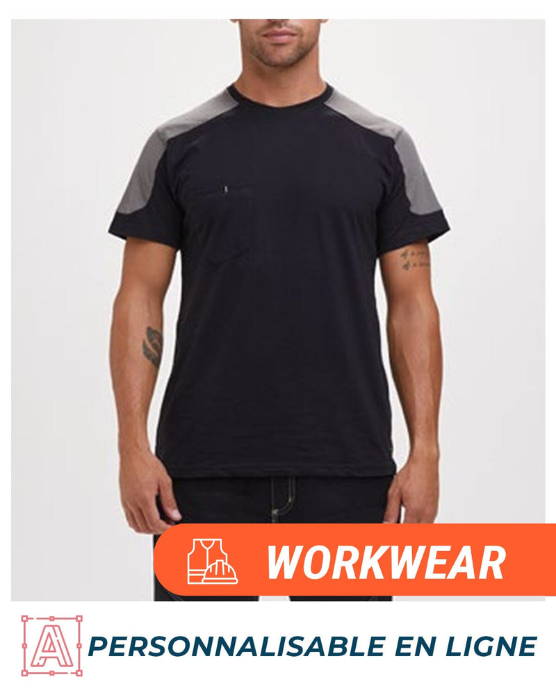 Chargez l'image dans la visionneuse de la galerie, T-Shirt de travail bicolore avec poche