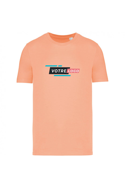 exemple de Tee shirt unisexe 155 grammes eco responsable personnalisé corail