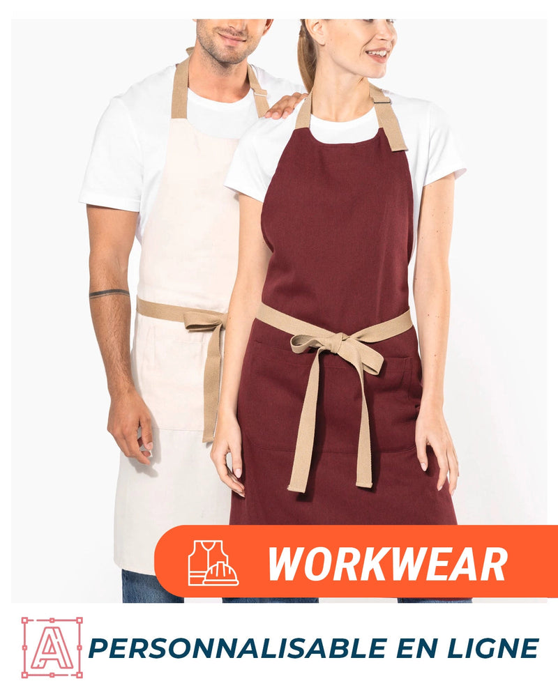 Chargez l'image dans la visionneuse de la galerie, Tablier avec poche écoresponsable personnalisé