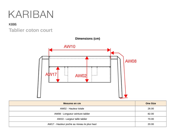 Chargez l'image dans la visionneuse de la galerie, Tablier Court à personnaliser