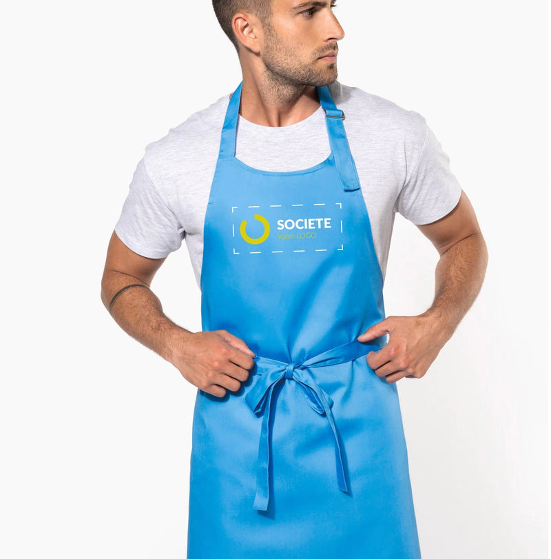 Chargez l'image dans la visionneuse de la galerie, tablier bleu k8000 avec logo personnalisé