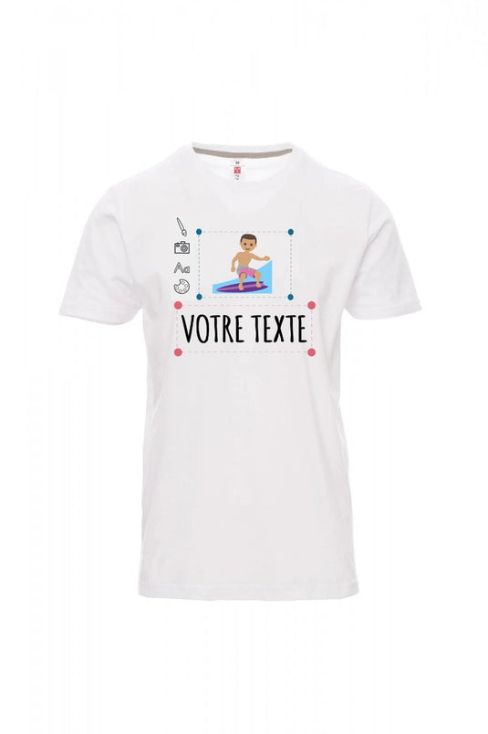 exemple de tee-shirt blanc personnalisé