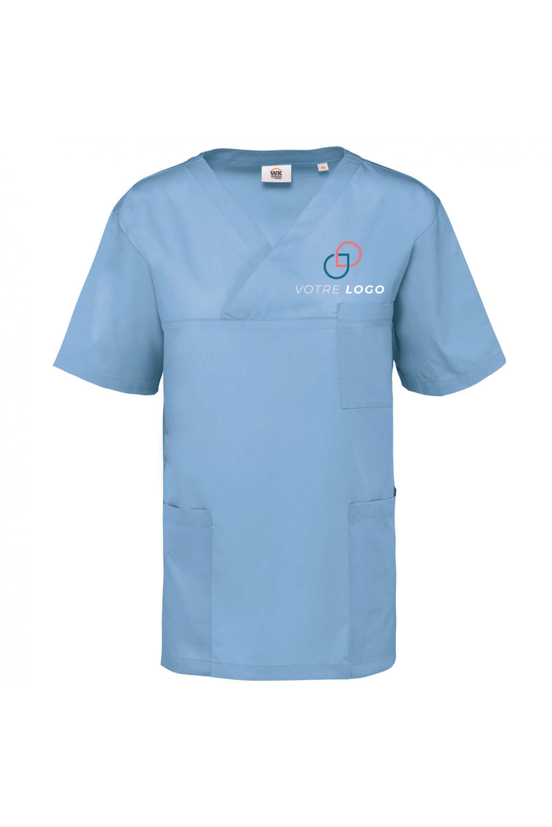 Chargez l'image dans la visionneuse de la galerie, exemple de tunique bleu de travail personnalisé