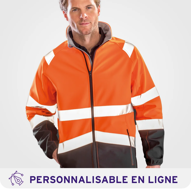 Chargez l'image dans la visionneuse de la galerie, Veste softshell haute visibilité personnalisable