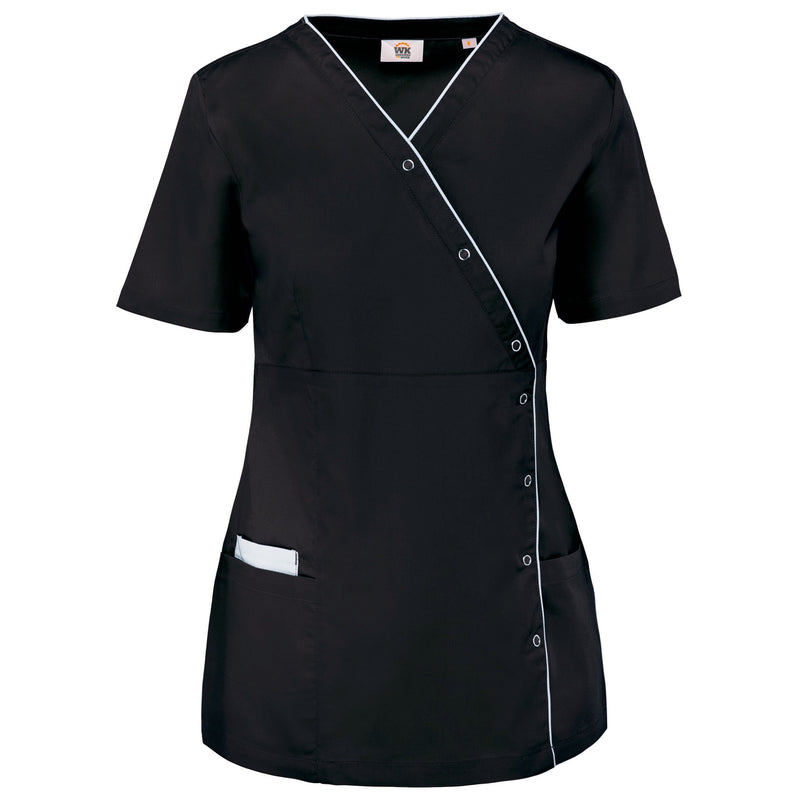 Chargez l'image dans la visionneuse de la galerie, blouse de travail polycoton femme personnalisable noir