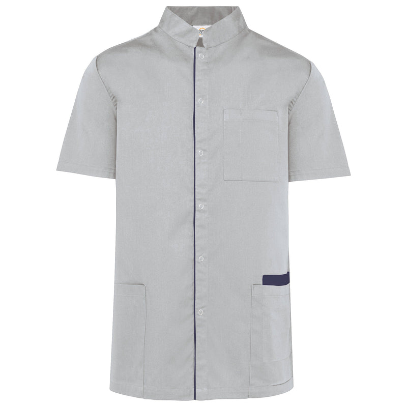 Chargez l'image dans la visionneuse de la galerie, Blouse de travail pour homme grise personnalisable