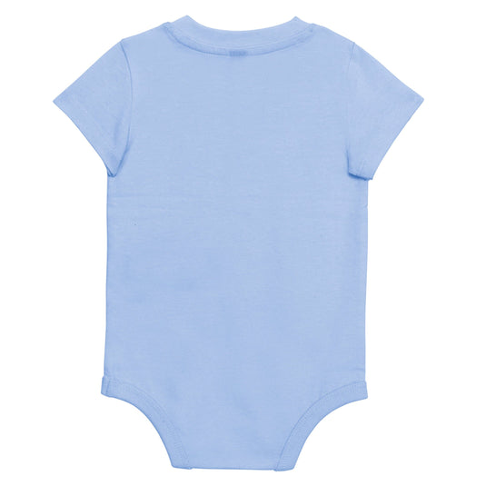 vue de dos du body bébé personnalisable bleu