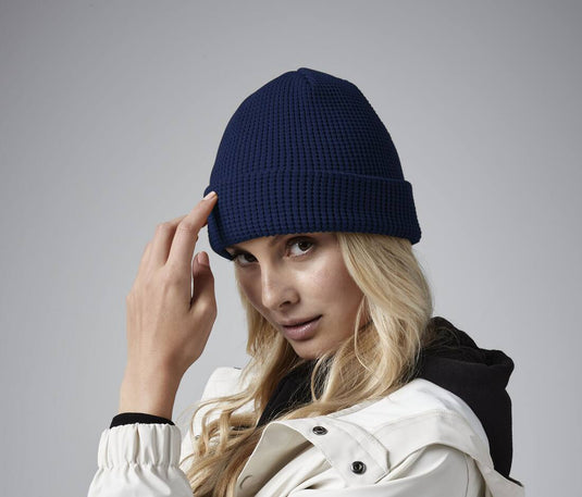 Bonnet nid d'abeille en coton organique Bio / BEECHFIELD BF052N _ Impression_Nantes_Saint_Nazaire