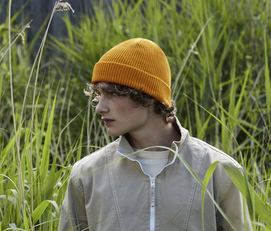 Bonnet nid d'abeille en coton organique Bio / BEECHFIELD BF052N _ Impression_Nantes_Saint_Nazaire