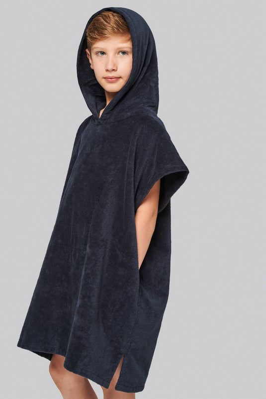 Poncho éponge à capuche enfant brodé - BIO _ Impression_Nantes_Saint_Nazaire