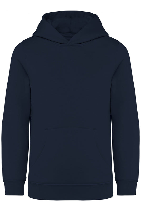 sweat à capuche enfant coton bio personnalisable bleu marine