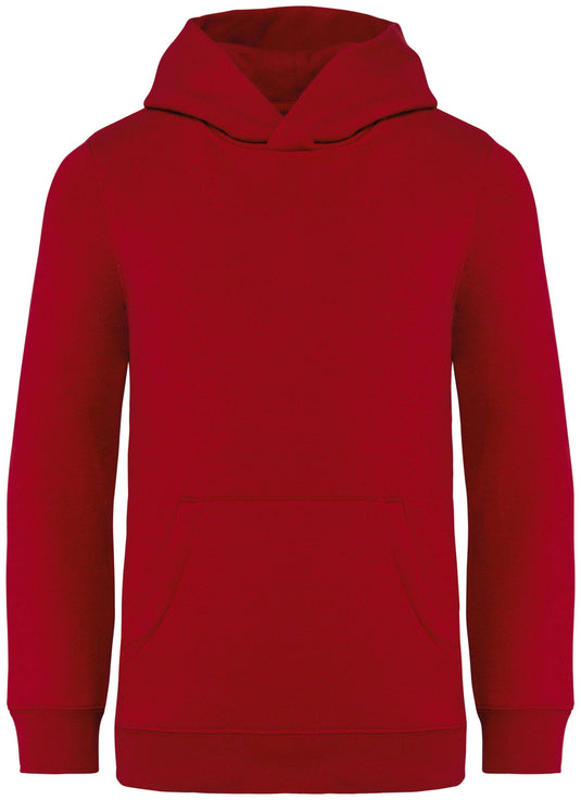 sweat à capuche enfant coton bio personnalisable rouge