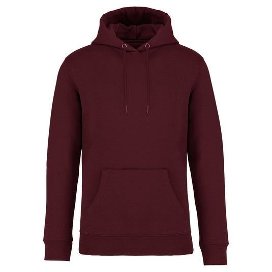 sweat capuche unisexe eco responsable personnalisable bordeau