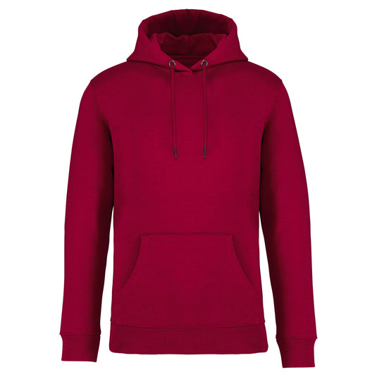 sweat capuche unisexe eco responsable personnalisable rouge