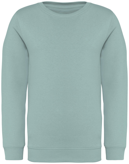 sweat enfant col rond coton bio personnalisable vert