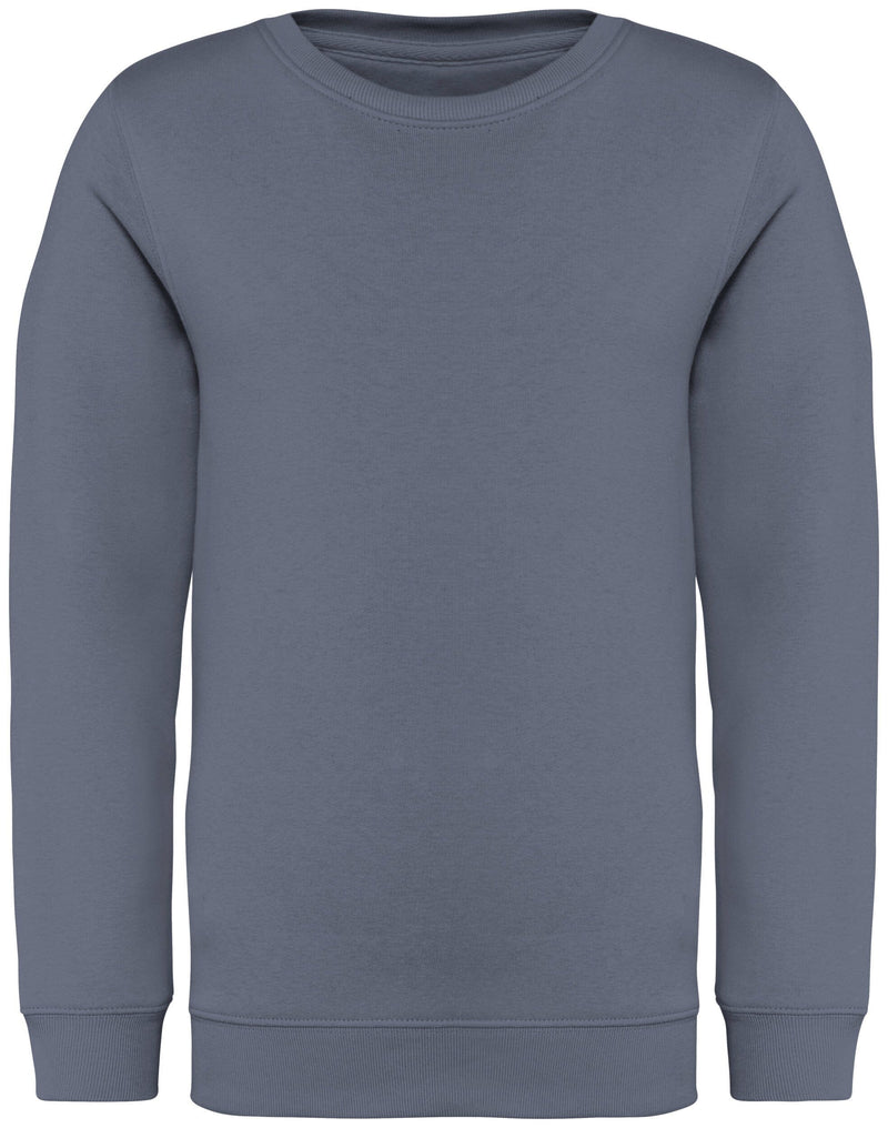 Chargez l'image dans la visionneuse de la galerie, sweat enfant col rond coton bio personnalisable gris