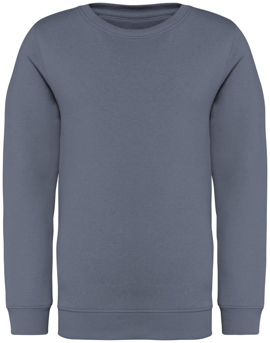 sweat enfant col rond coton bio personnalisable gris