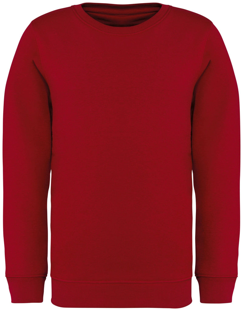 Chargez l'image dans la visionneuse de la galerie, sweat enfant col rond coton bio personnalisable rouge