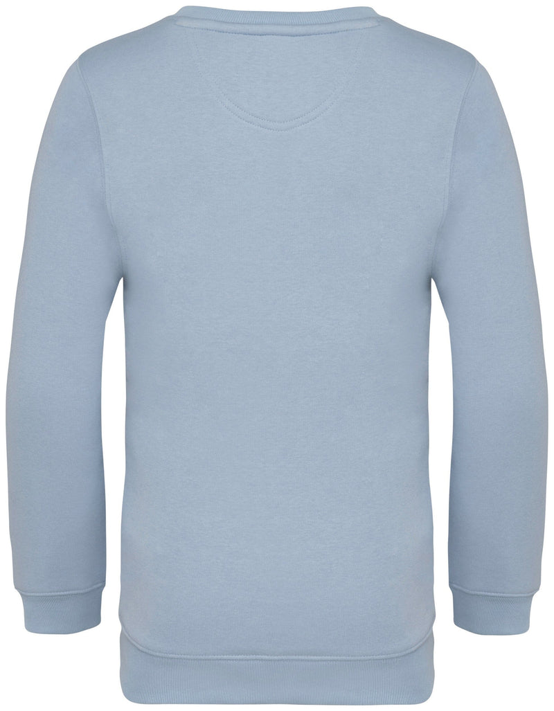 Chargez l'image dans la visionneuse de la galerie, dos du sweat enfant col rond en coton bio personnalisable bleu