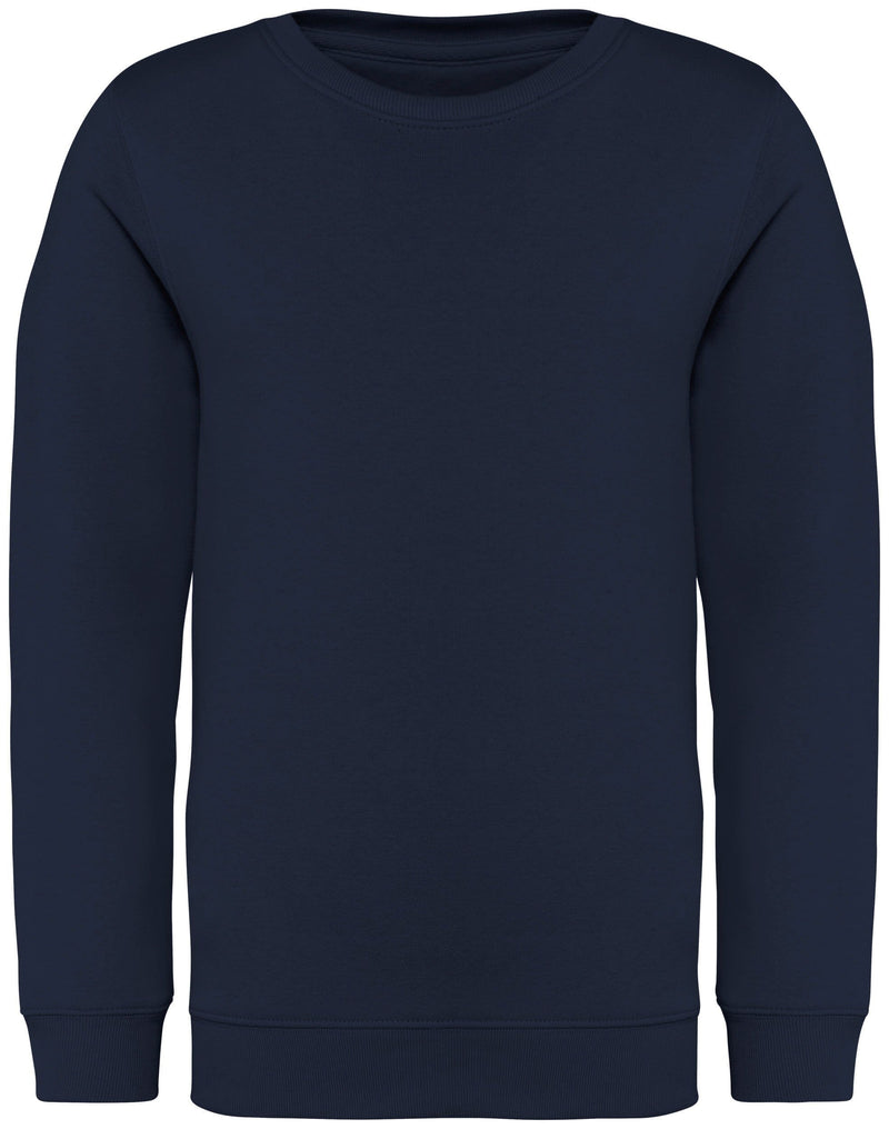 Chargez l'image dans la visionneuse de la galerie, sweat enfant col rond coton bio personnalisable bleu marine