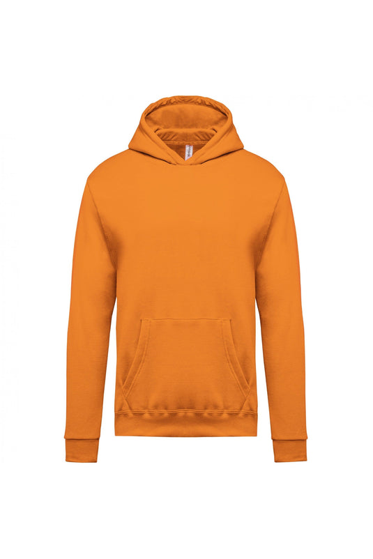 sweat shirt capuche enfant personnalisable orange