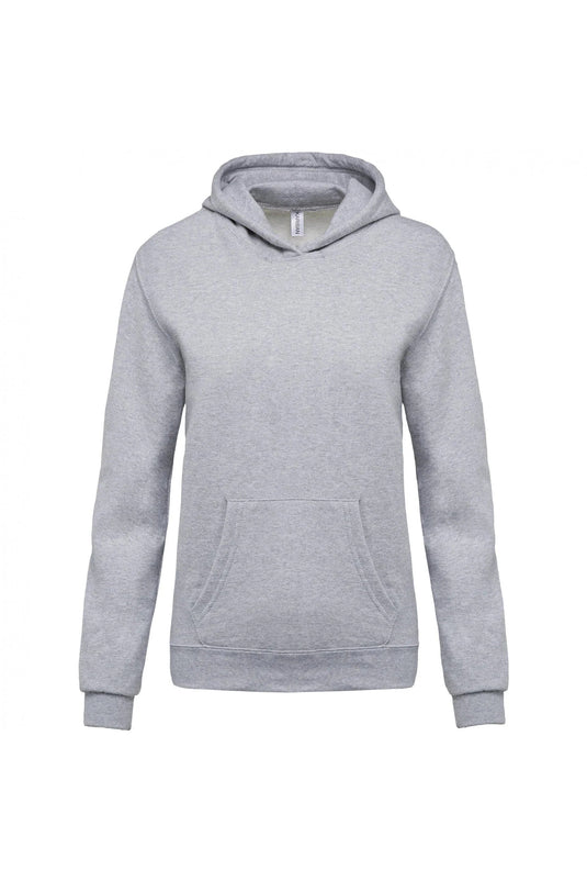 sweat shirt capuche enfant personnalisable gris chiné