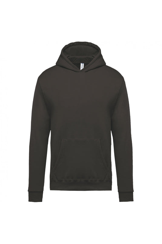 sweat shirt capuche enfant personnalisable  gris foncé