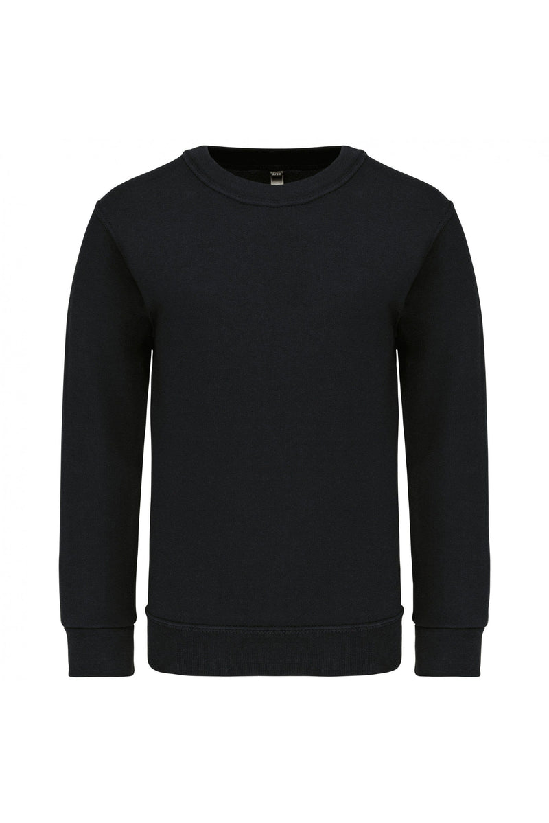 Chargez l'image dans la visionneuse de la galerie, sweat shirt enfant col rond personnalisable noir