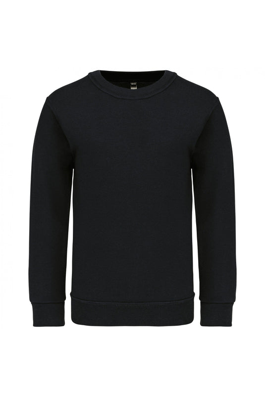 sweat shirt enfant col rond personnalisable  noir