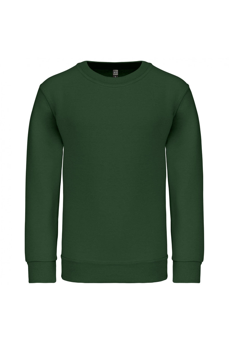 Chargez l'image dans la visionneuse de la galerie, sweat shirt enfant col rond personnalisable vert