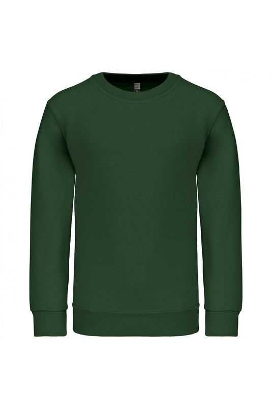 sweat shirt enfant col rond personnalisable  vert