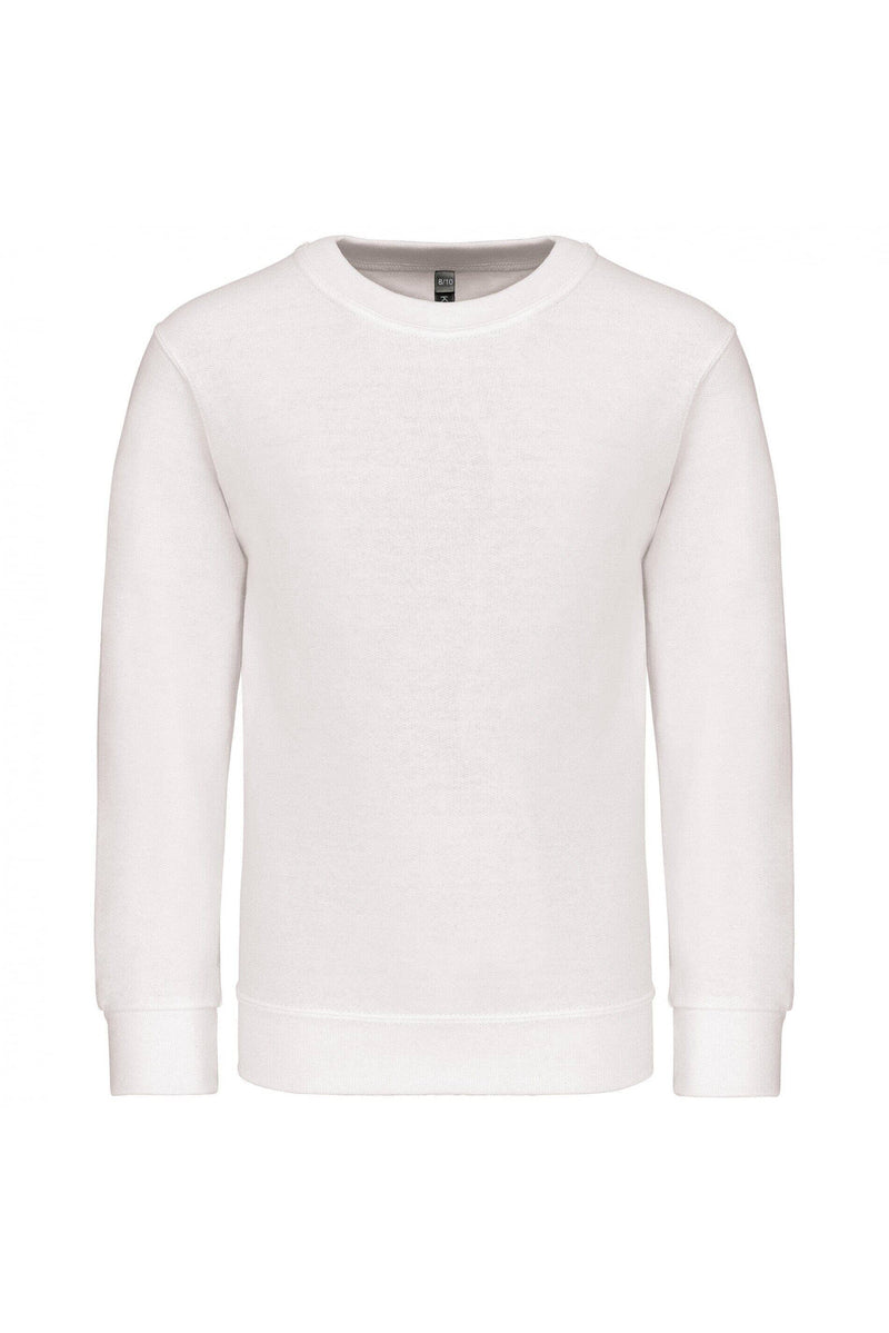 Chargez l'image dans la visionneuse de la galerie, sweat shirt enfant col rond personnalisable blanc