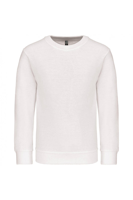 sweat shirt enfant col rond personnalisable  blanc