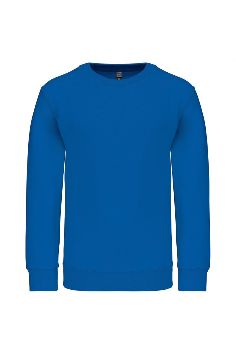 Chargez l'image dans la visionneuse de la galerie, sweat shirt enfant col rond personnalisable bleu