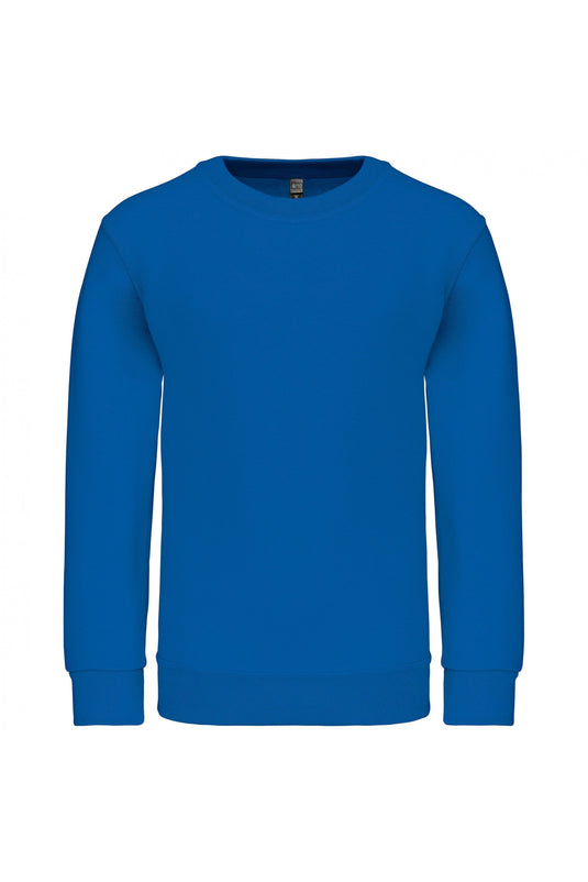 sweat shirt enfant col rond personnalisable  bleu